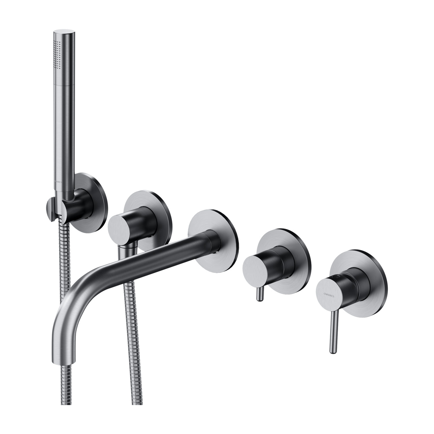 Omnires Y bateria wannowa podtynkowa 5-otworowa nikiel Y1237-1NI