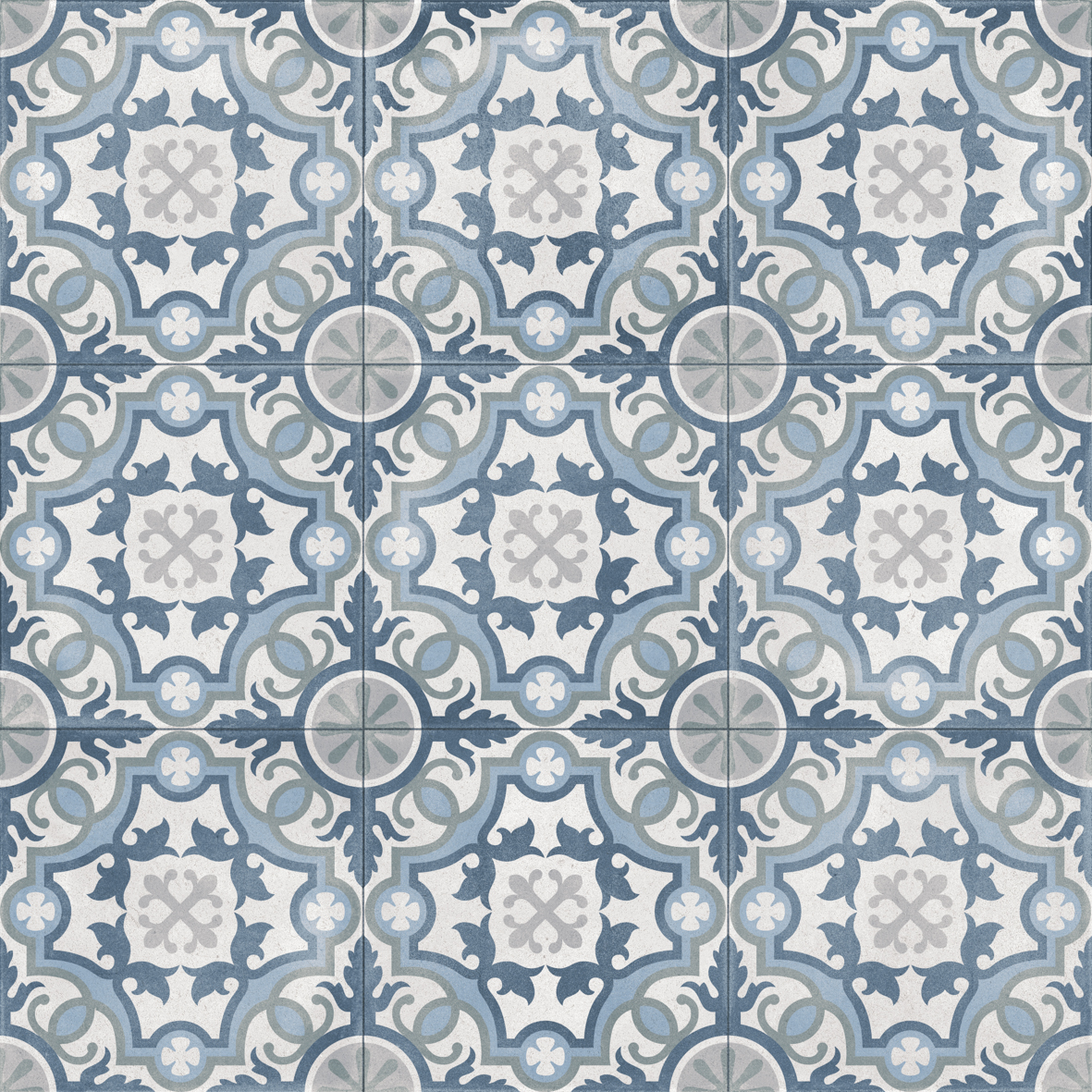 płytki niebieskie w stylu patchwork podłogowe Bondi Mirror Natural aparici