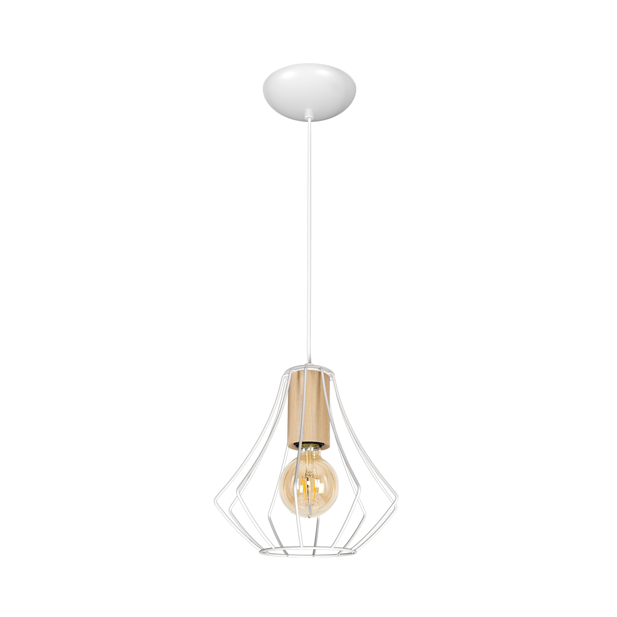 Milagro Lampa wisząca Will white 1xE27