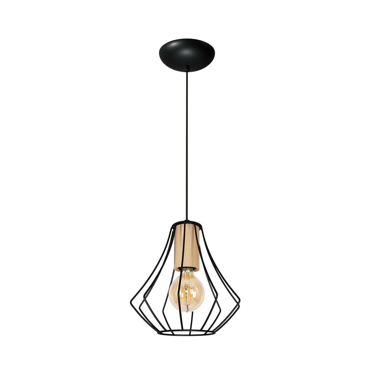 Milagro Lampa wisząca Will black 1XE27