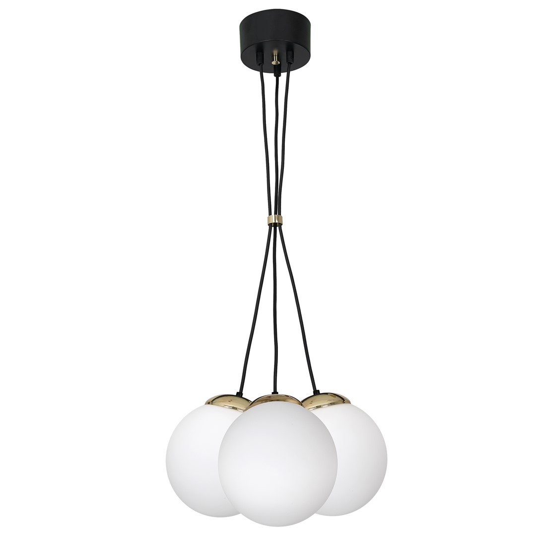 Milagro Lampa wisząca Sparta black/gold 3xE14