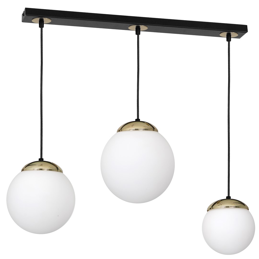 Milagro Lampa wisząca Sparta black/gold 3xE14