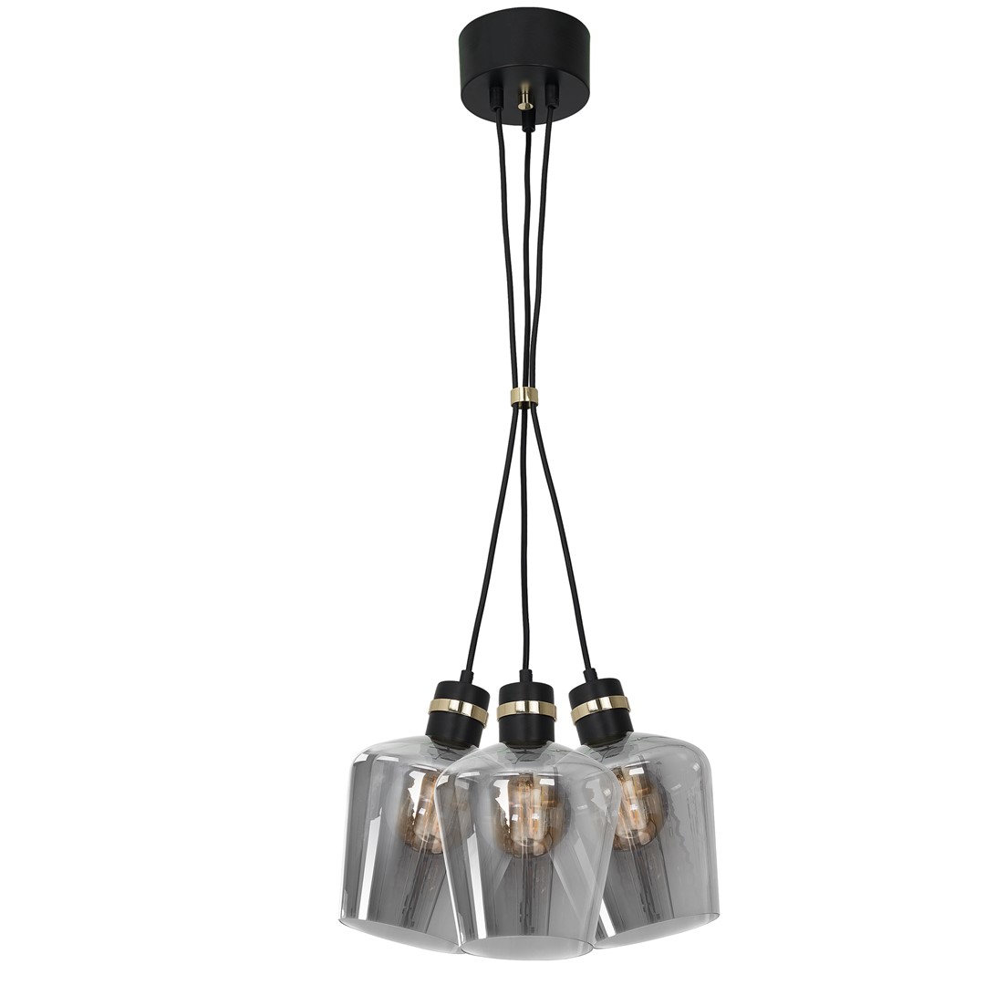 Milagro Lampa wisząca Richmond black/gold 3xE27 supeł