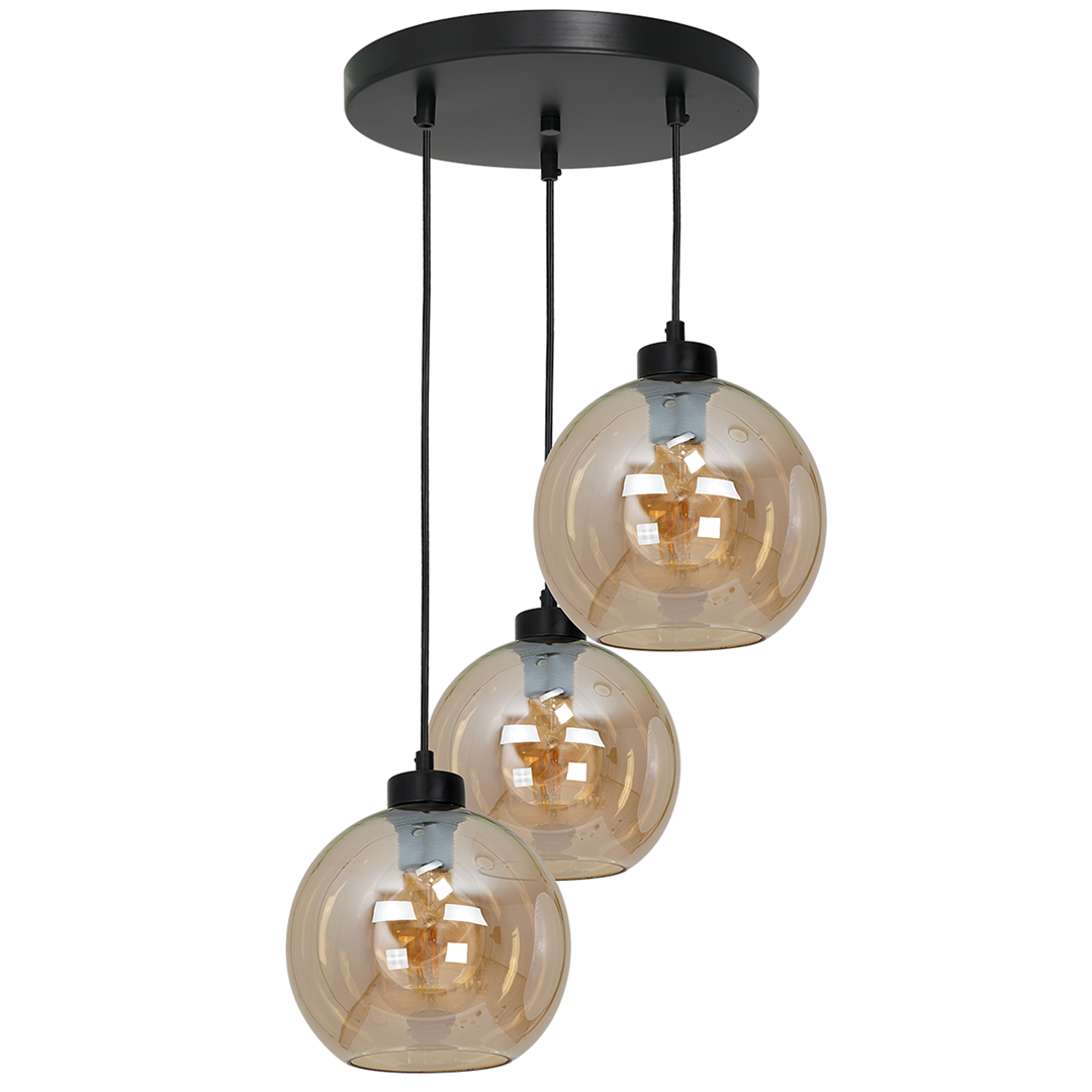 Milagro Lampa wisząca Sofia amber 3xE27