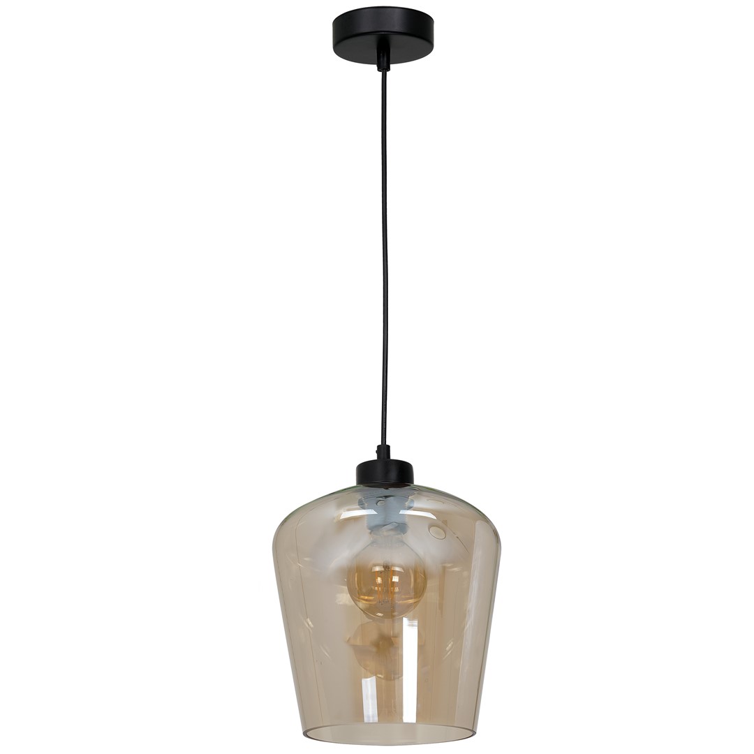 Milagro Lampa wisząca Santiago amber 1xE27