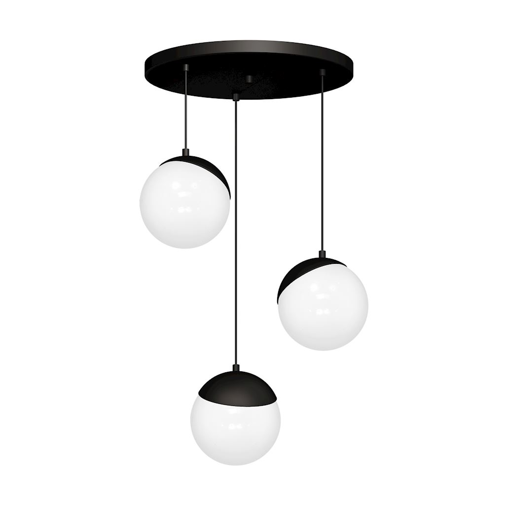 Milagro Lampa wisząca Sfera black 3xE14