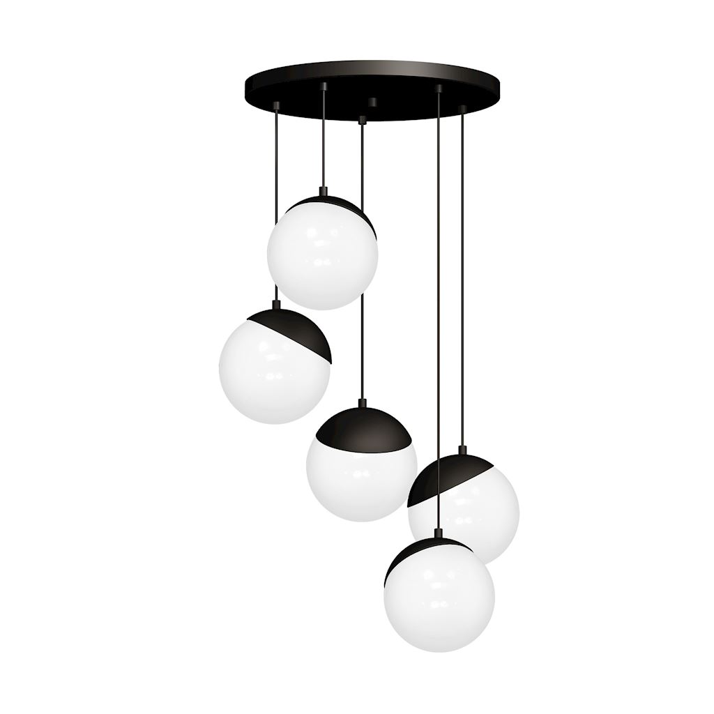 Milagro Lampa wisząca Sfera black 5xE14