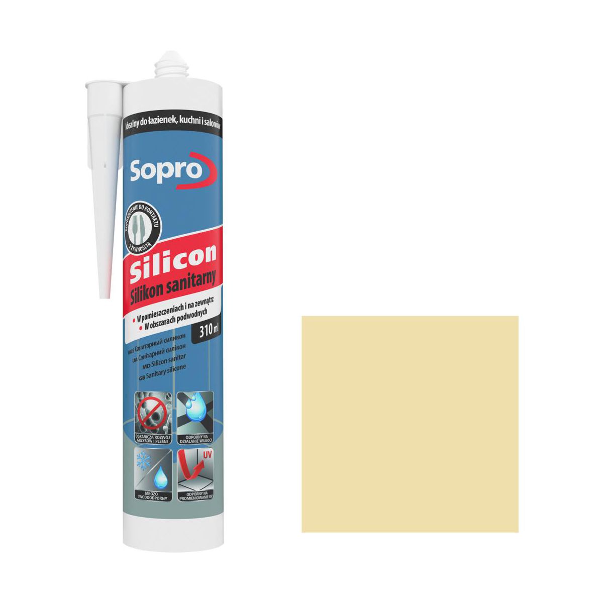 Sopro Silikon sanitarny 27 pergamon 310 ml