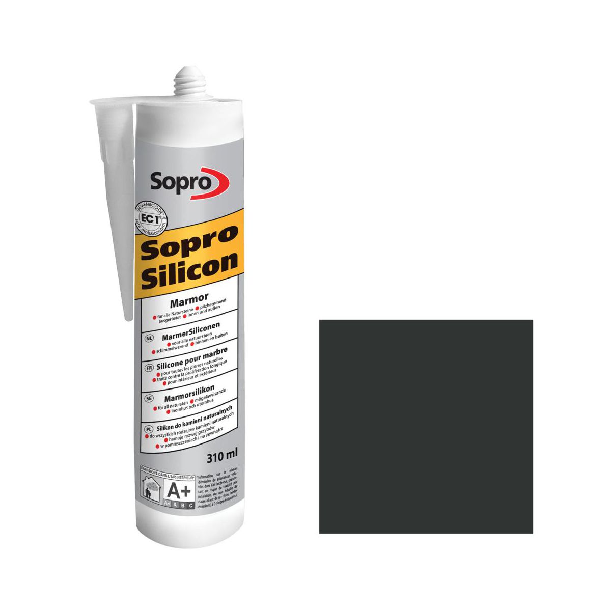 Sopro Silikon sanitarny 66 antracytowy 310 ml