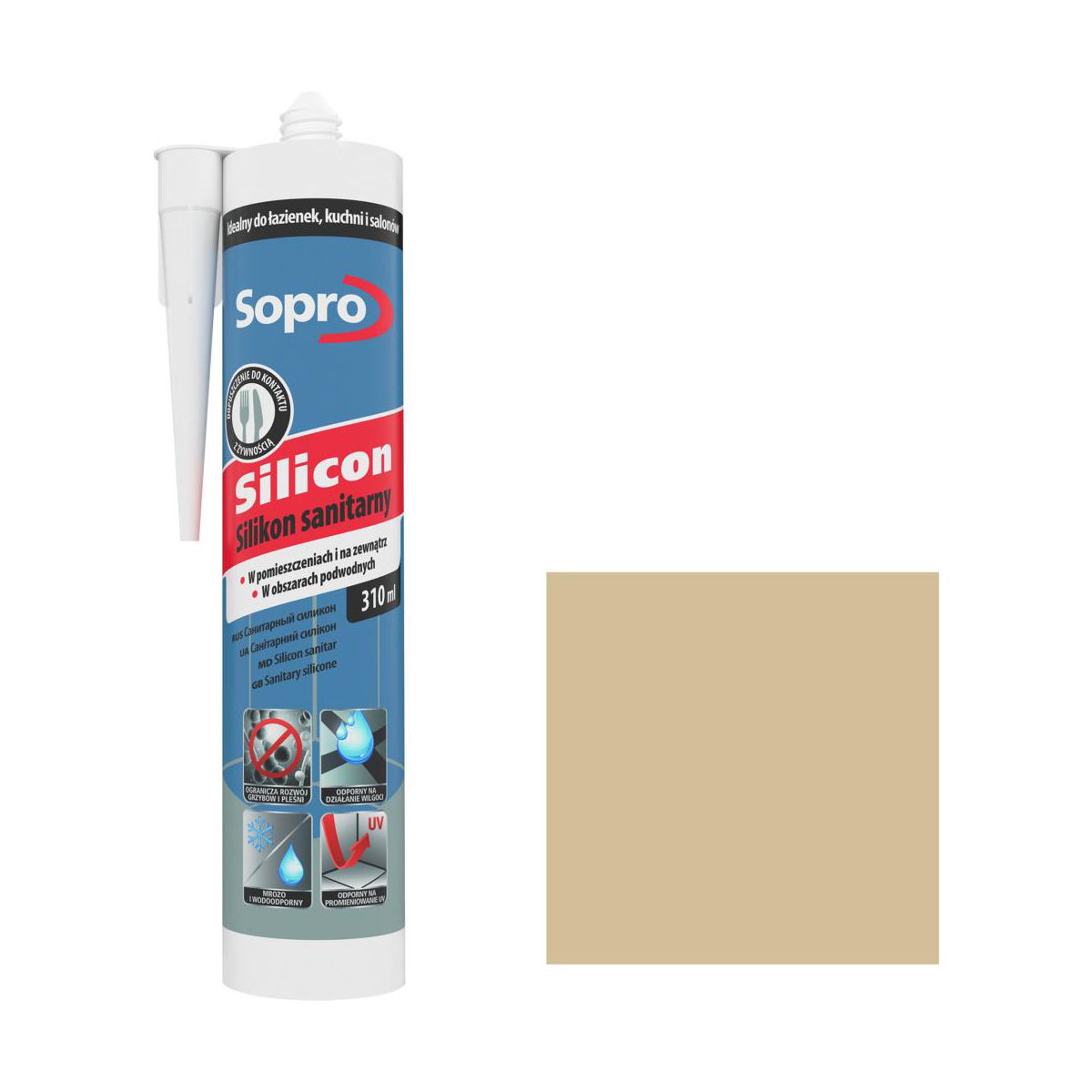 Sopro Silikon sanitarny 32 beżowy 310 ml