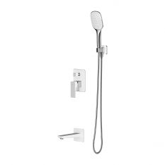 Parma zestaw wannowy podtynkowy chrom/biały SYSPMW01CRB