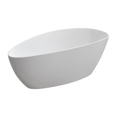 Barcelona Marble+ wanna wolnostojąca biały połysk 156 cm BARCELONA156BP