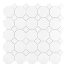 Mini Octagon White 55 29,5x29,5 mozaika dekoracyjna