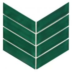 Royal Chevron Vert 22,4x31,8 mozaika dekoracyjna widok od przodu