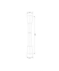 rysunek techniczny wąż prysznicowy 125 cm chrom 022-XCR