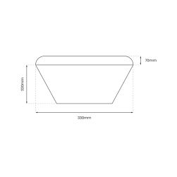 Wymiary,  Plafon Nemo Black 17W PIR, ML7971