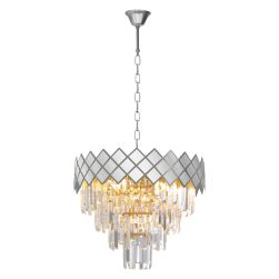 Milagro Żyrandol Carisma chrome 9xE14, glamour