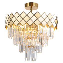 Milagro Plafon Carisma gold 9xE14, glamour