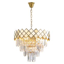 Milagro Żyrandol Carisma gold 9xE14, glamour