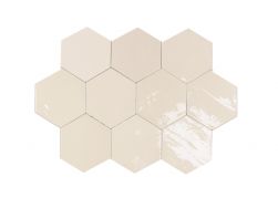 Zellige Hexa White 10,8x12,4 płytki hexagonalne