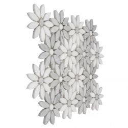 Manorial Carrara White Bloom 28,5x31,5 mozaika dekoracyjna widok z boku