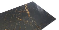 Płytka imitująca marmur czarna z pomarańczowymi żyłami Golden Brown 60x120