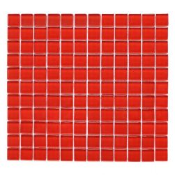 dunin czerwona mozaika na ściane mozaika szklana 30x30