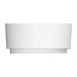 widziana z boku Cadence M+ umywalka nablatowa p&oacute;łokrągła 37x42 cm biały mat CADENCE420BM