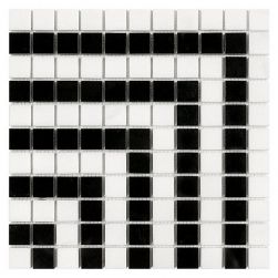 Dunin czarno biała mozaika na sciane 30x30
