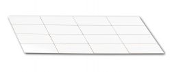 Kompozycja kilku białych cegiełek uciętych skośnie w prawo Chevron White Right 18,6x5,2