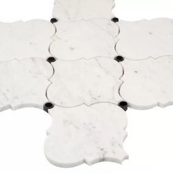 Manorial Carrara White Hall 30x30 mozaika dekoracyjna zbliżenie na szczegóły