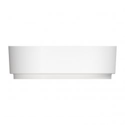 widziana z boku Cadence M+ umywalka nablatowa owalna 42x62 cm biały mat CADENCE620BM