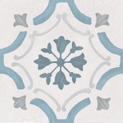 Sirocco Blue Ornate 22,3x22,3 płytka patchworkowa wzór 1