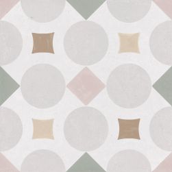 Patterns Pink Geometric 22,3x22,3 płytka patchworkowa wzór 3