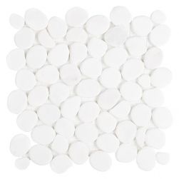 Dunin biała mozaika na ściane biały naturalny kamień