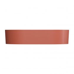 widok z boku na Ovo M+ umywalka nablatowa owalna 36x55 terracotta OVOUNTE