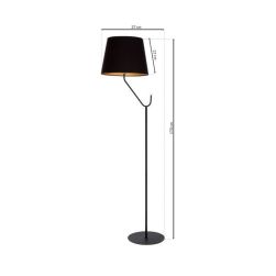 wymiary Milagro Lampa stojąca Victoria black 1xE27, minimalistyczna