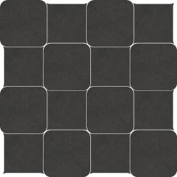 kompozycja Checkers Rounded Black Night 28,6x28,6 płytka imitująca kamień