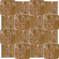 kompozycja Checkers Rounded Brown Wash 28,6x28,6 płytka imitująca kamień