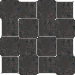 kompozycja Checkers Rounded Black Space 28,6x28,6 płytka imitująca kamień