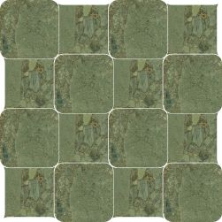 kompozycja Checkers Rounded Green Giada 28,6x28,6 płytka imitująca kamień