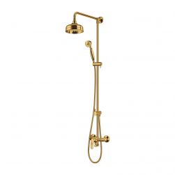 Art Deco zestaw prysznicowy ścienny złoty AD5144GL