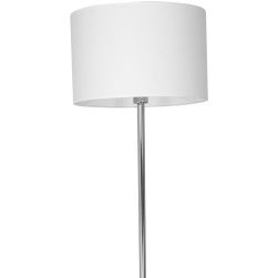 Milagro Lampa stojąca Casino white/chrome 1xE27, minimalistyczna, zbliżenie na klosz