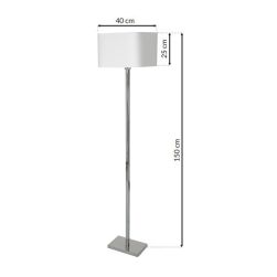 wymiary Milagro Lampa stojąca Napoli white/chrome 1xE27, minimalistyczna