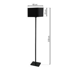 wymiary Milagro Lampa stojąca Napoli black/gold 1xE27, minimalistyczna