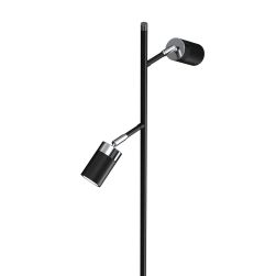 zbliżenie na Milagro Lampa podłogowa Joker black/chrome 1xGU10, minimalistyczna