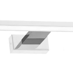 zbliżenie na Milagro Kinkiet Shine White/Chrome 13,8W LED, minimalistyczny