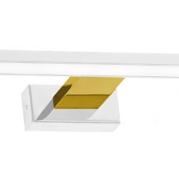 Milagro zbliżenie na Kinkiet Shine white/gold 13,8W LED, minimalistyczny
