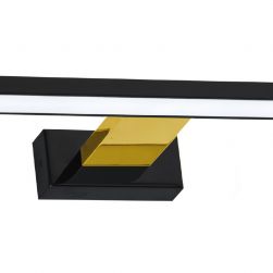 zbliżenie na Milagro Kinkiet Shine Black/Gold 13,8W LED, elegancki