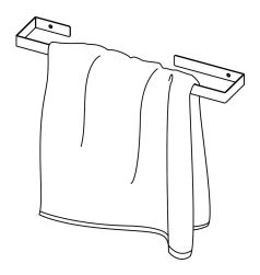 schemat Mokko wieszak na ręcznik 60 cm biały ADM_A621